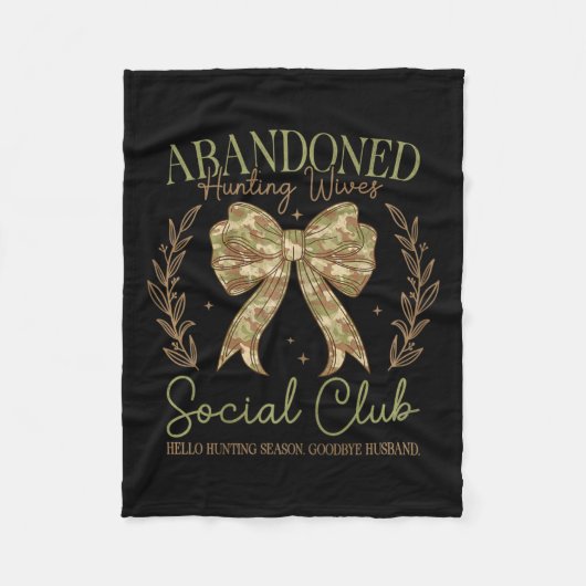Camo Coquette Bow Funny Jachtvrouw Gezegde Huntin Fleece Deken (Voorkant)