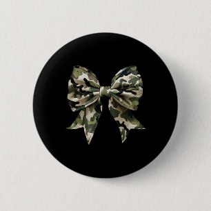Camo Coquette Bow Hunt Duck Hunting Camouflage 1 Ronde Button 5,7 Cm