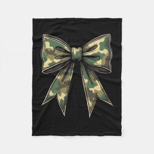 Camo Coquette Bow Hunt Duck Hunting Camouflage 2 Fleece Deken (Voorkant)