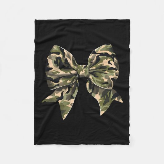 Camo Coquette Bow Hunt Duck Hunting Camouflage Fleece Deken (Voorkant)