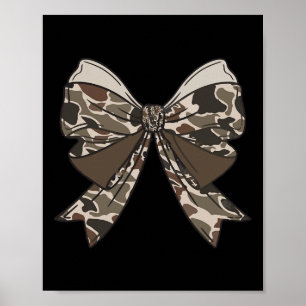 Camo Coquette Bow Hunt Duck Jagen Camouflage Manne Poster