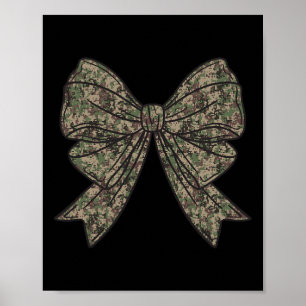 Camo Coquette Bow Hunt Duck Jagen Camouflage Wom Poster