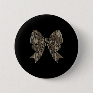 Camo Coquette Bow Hunt Jacht Vrouwen Meisjes Kinde Ronde Button 5,7 Cm