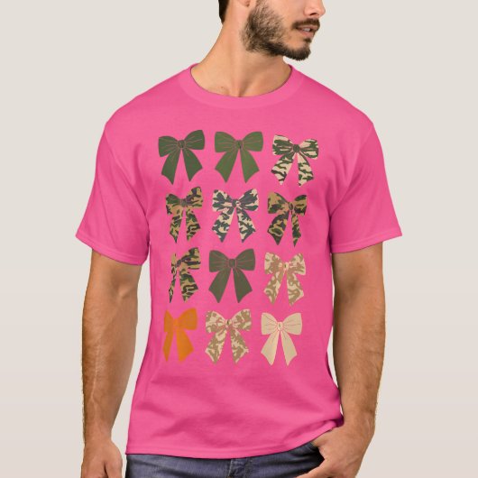 Camo Coquette Bow Hunting Camouflage Oude Camo Bow T-shirt (Voorkant)