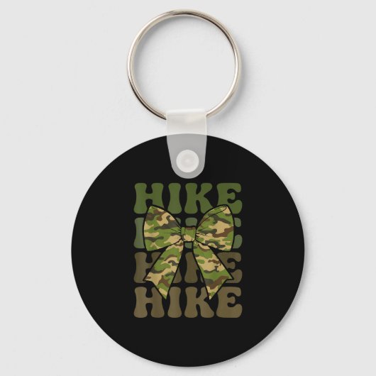Camo coquette wandeling boog camo retro groovy sleutelhanger (Voorkant)