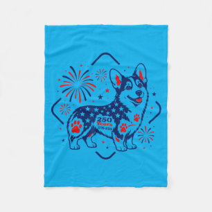 Camo Corgi Patriottisch 250 Jaar Aamerica Vlag 4de Fleece Deken