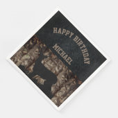 Camo Country Hunting Verjaardag servetten (Hoek)