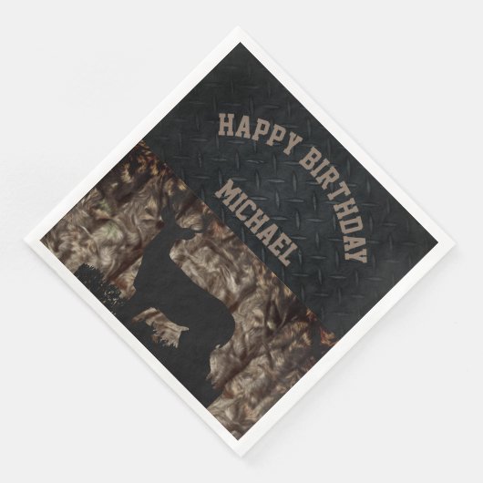 Camo Country Hunting Verjaardag servetten (Hoek)