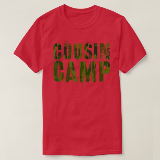 Camo COUSIN CAMP Funny Grandma Grandpa T-shirt (Design voorkant)