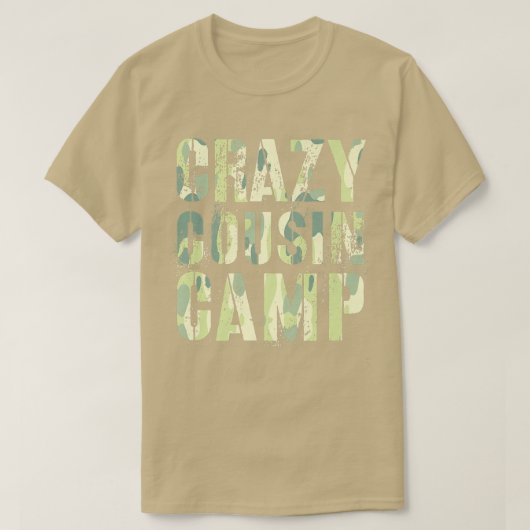 Camo CRAZY COUSIN CAMP Funny Grandma Grandpa Reedu T-shirt (Design voorkant)
