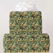Camo Custom NAME Happy Birthday Gift Cadeaupapier