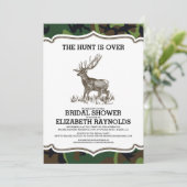 Camo De Hunt is over Bridal Shower Uitnodigingen (Staand voorkant)