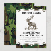 Camo De Hunt is over Bridal Shower Uitnodigingen (Voorkant / Achterkant)