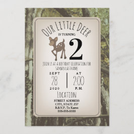 Camo Deer Birthday Kaart