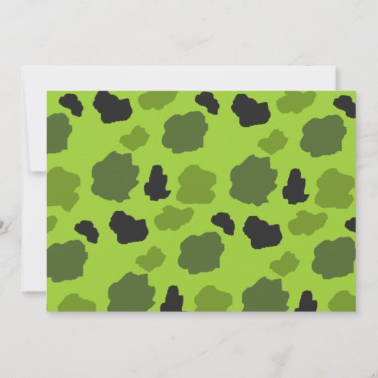 Camo Deer Birthday Uitnodiging (Achterkant)