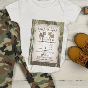 Camo Deer Buck of Doe Baby Gender Reopenbaarheidsp Kaart