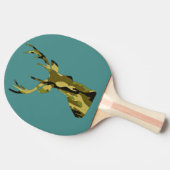 Camo Deer Head Silhouette Ping Pong Paddle Tafeltennisbatje (Zijkant)