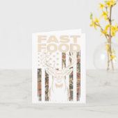 Camo Deer Hunting Fast Food Gag Hunter Gift Funny  Kaart (Gele Bloem)