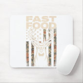 Camo Deer Hunting Fast Food Gag Hunter Gift Funny Muismat (Met muis)