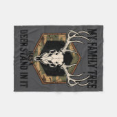 Camo Deer Hunting My Family Tree Has Deer Stand In Fleece Deken (Voorkant (Horizontaal))