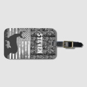 Camo Deer Hunting Name Mannen Sports Buck America Bagagelabel (Voorkant (horizontaal))