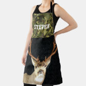 Camo Deer Hunting Name Sports Outdoor Mannen Apron Schort (Insitu)