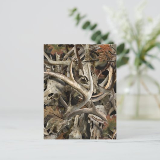 Camo Deer Skulls Briefkaart (Staand voorkant)