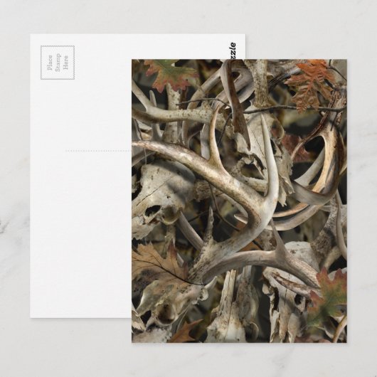 Camo Deer Skulls Briefkaart (Voorkant / Achterkant)