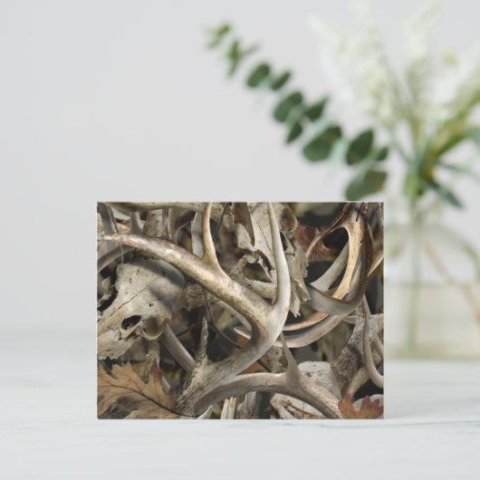 Camo Deer Skulls Briefkaart (Staand voorkant)