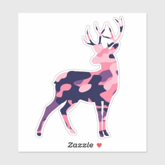 Camo Deer Sticker (Vel)
