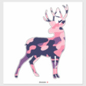 Camo Deer Sticker (Vel)
