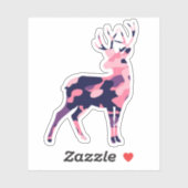 Camo Deer Sticker (Vel)