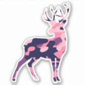 Camo Deer Sticker (Voorkant)