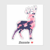Camo Deer Sticker (Vel)