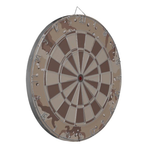 Camo Desert Camouflage Dartbord (Voorkant Links)