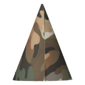 Camo-design feesthoed in vette uitvoering feesthoedjes (Achterkant)