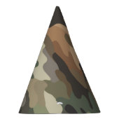 Camo-design feesthoed in vette uitvoering feesthoedjes (Rechts)