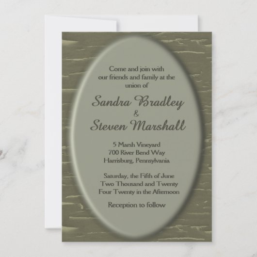 Camo Design Wedding Uitnodiging (Voorkant)