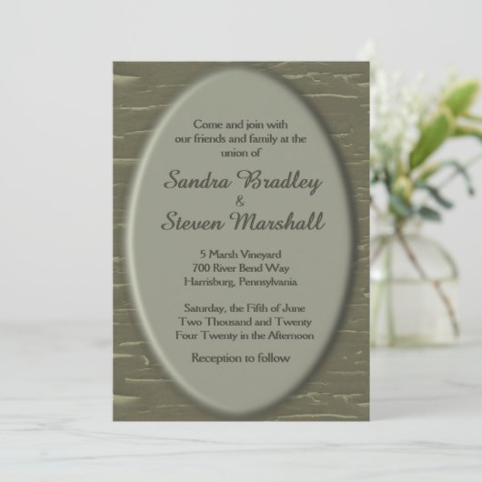 Camo Design Wedding Uitnodiging (Staand voorkant)