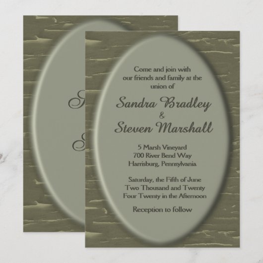 Camo Design Wedding Uitnodiging (Voorkant / Achterkant)