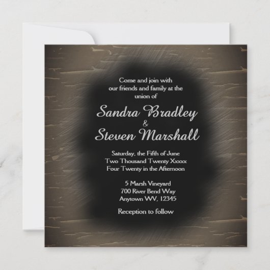 Camo Design Wedding Uitnodiging (Voorkant)