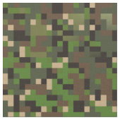 Camo digital computer pixel API print| 8 bit Stof (Close Up)