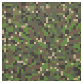 Camo digital computer pixel API print| 8 bit Stof