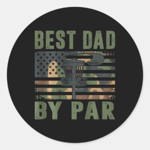 Camo Disc Golf Beste Vader Door Par Amerikaanse Vl Ronde Sticker