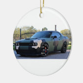 Camo Dodge Challenger Hellcat Keramisch Ornament (Links)
