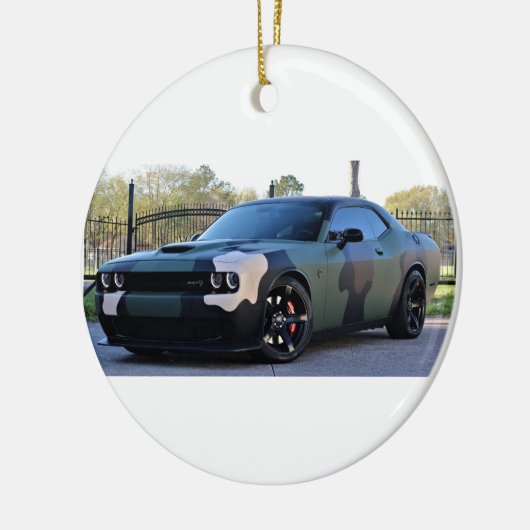 Camo Dodge Challenger Hellcat Keramisch Ornament (Links)