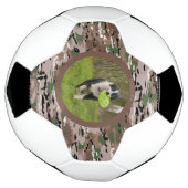 Camo Dog Name Afbeelding Play personaliseren Voetbal (Gedraaid)