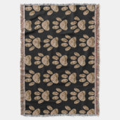 Camo Dog Paw Print Pattern Deken (Voorkant Verticaal)