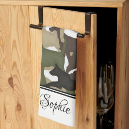 Camo Dogs gepersonaliseerd Theedoek