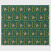 Camo Duck in flight Wrapping Paper Cadeaupapier (Vlak)